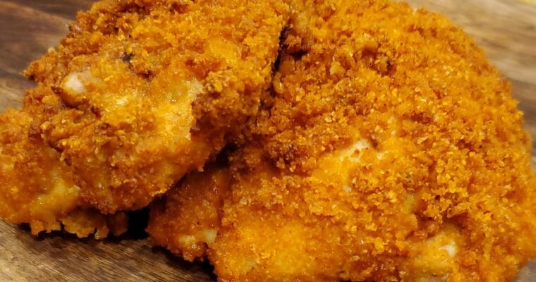 Keto Fried Chicken – Pork Rind Crust cooked in Air Fryer