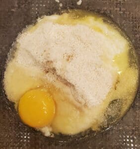 Fathead add egg and almond flour