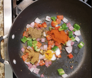 Paneer masala stir fry spices