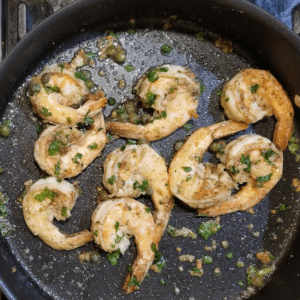 shrimp capers and parsley