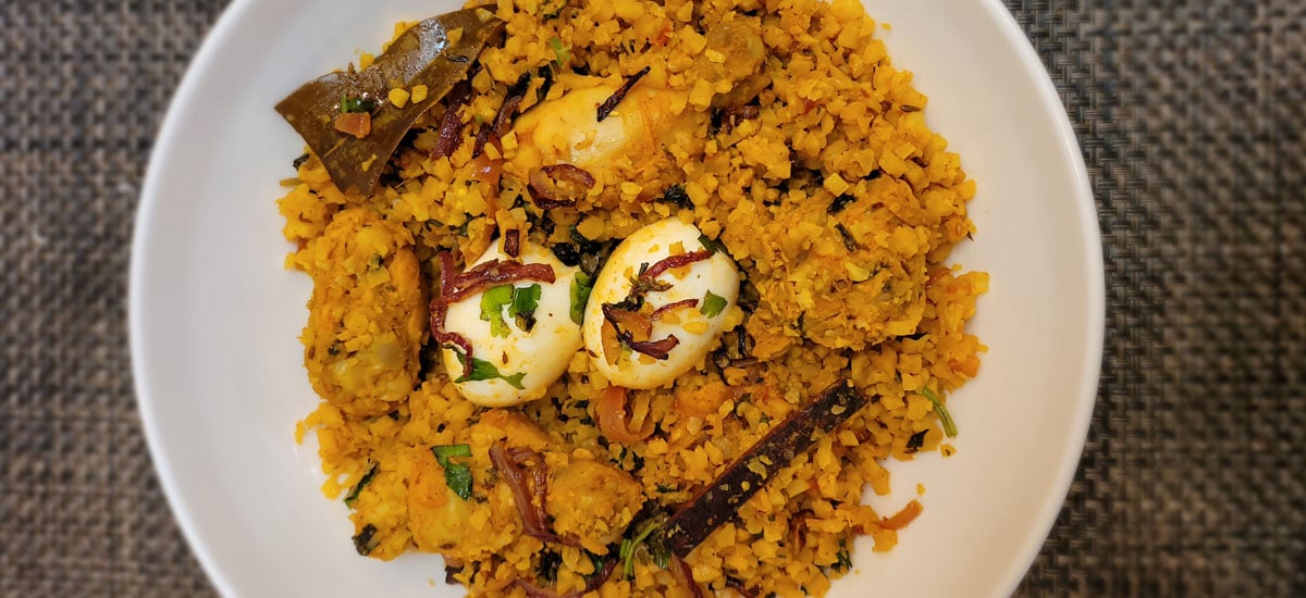 Keto Chicken Biryani with Cauliflower Rice