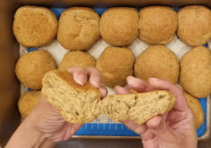 Keto yeast risen bread roll