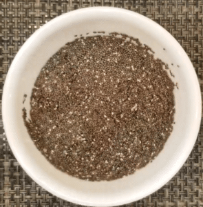 chia seeds and water
